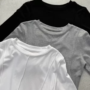 現貨 魚骨設計短板長袖上衣